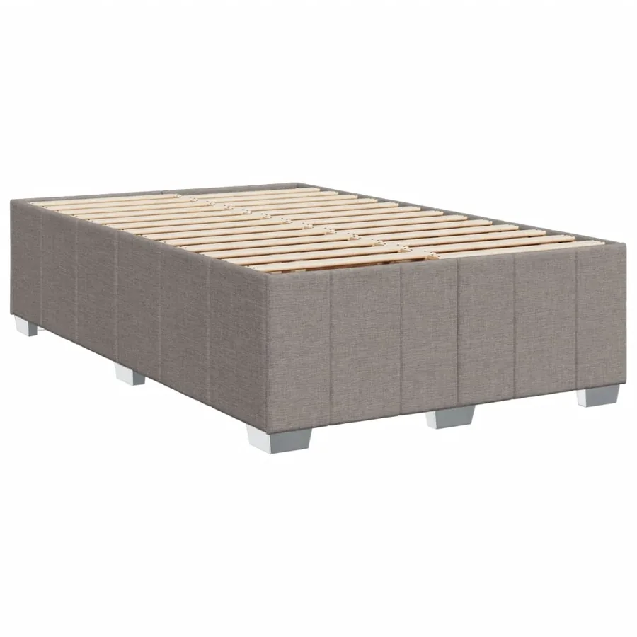 Sommier à lattes de lit avec matelas taupe 120x190 cm tissu - 8