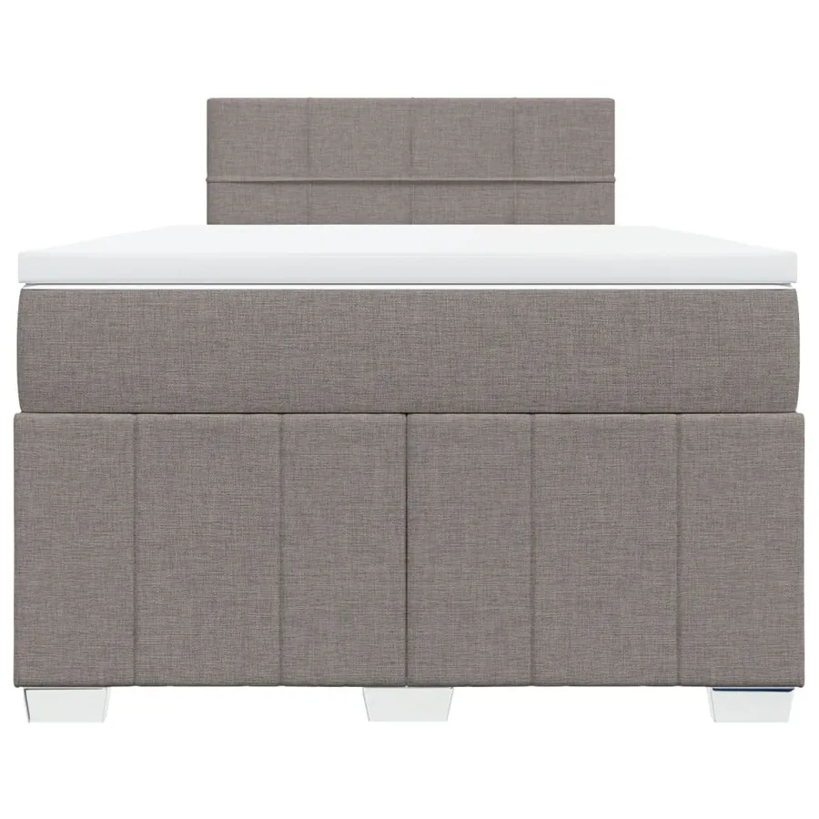 Sommier à lattes de lit avec matelas taupe 120x190 cm tissu - 6