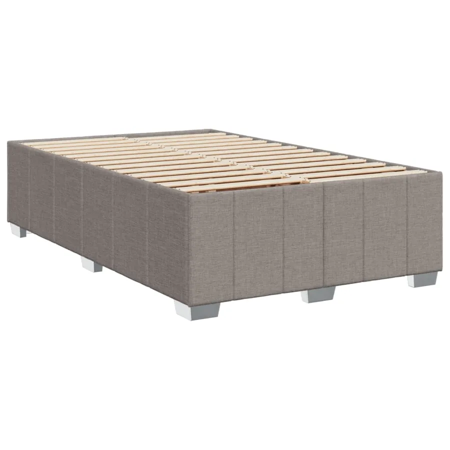 Sommier à lattes de lit avec matelas taupe 120x190 cm tissu - 10