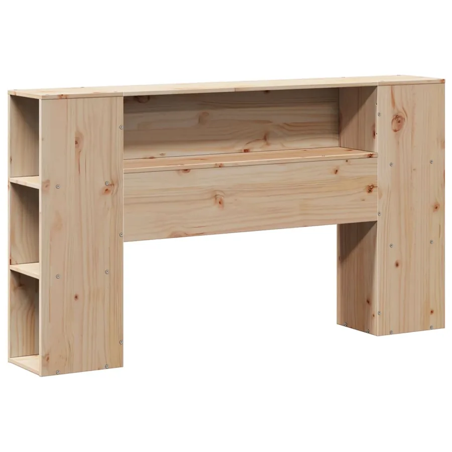 Lit bibliothèque sans matelas 160x200 cm bois massif - 4