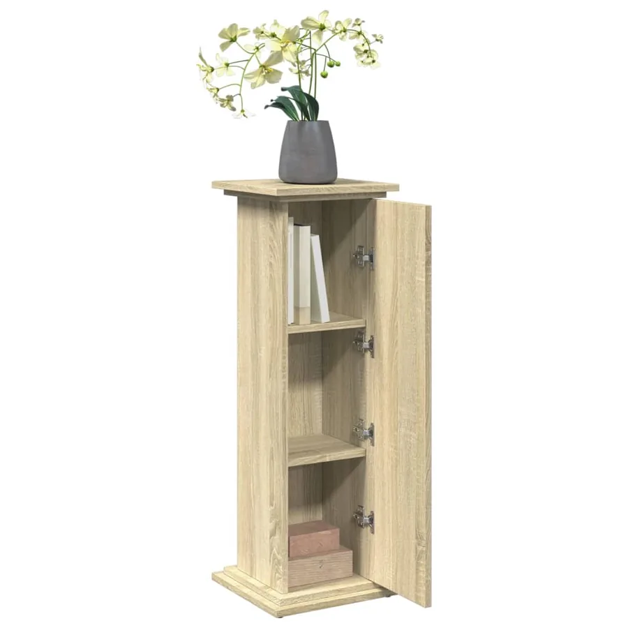 Piédestal avec rangement chêne sonoma bois d'ingénierie - 4