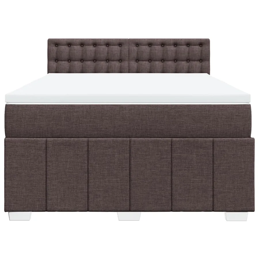 Sommier à lattes de lit avec matelas Marron foncé 160x200 cm - 4