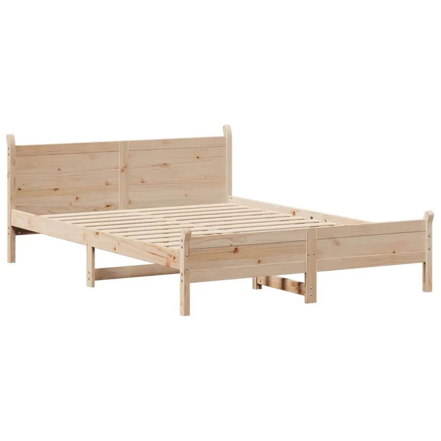 Cadre de lit sans matelas 120x200 cm bois de pin massif - 3