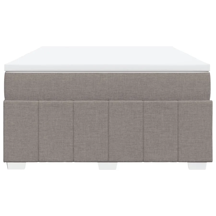 Sommier à lattes de lit avec matelas Taupe 160x200 cm Tissu - 7