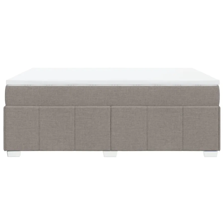 Sommier à lattes de lit avec matelas Taupe 160x200 cm Tissu - 8