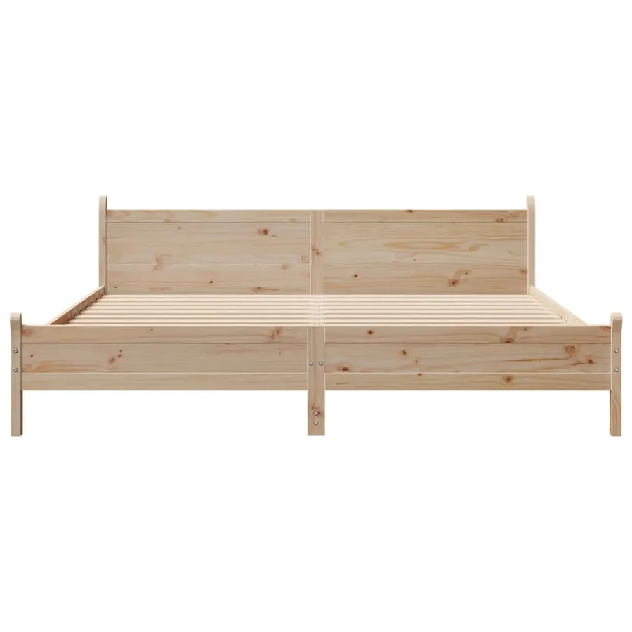 Cadre de lit sans matelas 180x200 cm bois massif de pin - 4