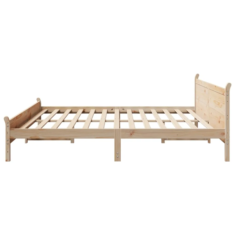 Cadre de lit sans matelas 180x200 cm bois massif de pin - 5