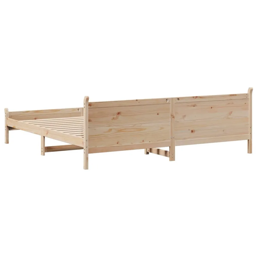 Cadre de lit sans matelas 180x200 cm bois massif de pin - 6