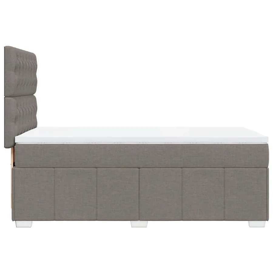 Sommier à lattes de lit avec matelas Taupe 90x190 cm Tissu - 5