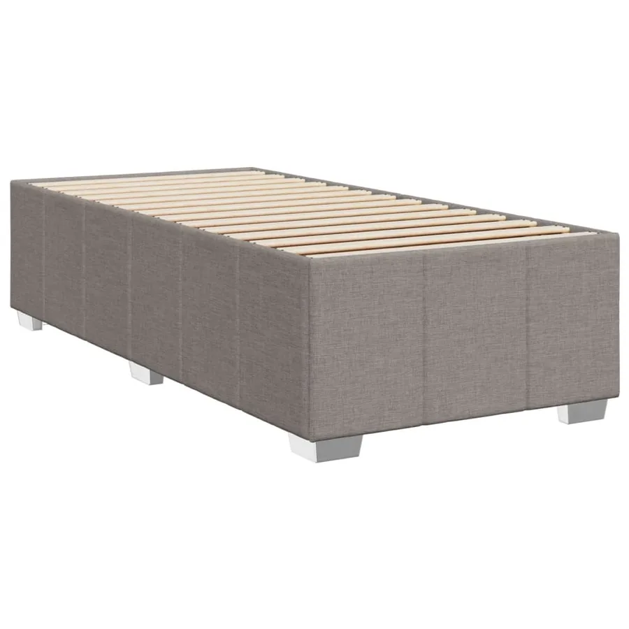 Sommier à lattes de lit avec matelas Taupe 90x190 cm Tissu - 8