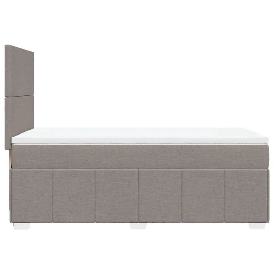 Sommier à lattes de lit avec matelas Taupe 90x190 cm Tissu - 5