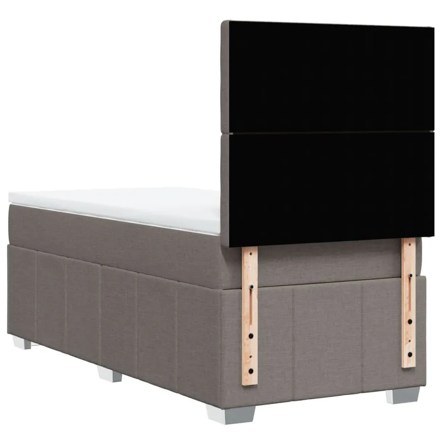 Sommier à lattes de lit avec matelas Taupe 90x190 cm Tissu - 6