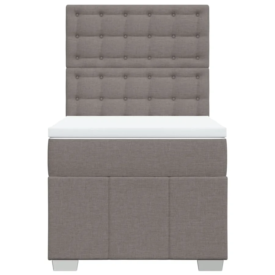 Sommier à lattes de lit avec matelas Taupe 90x190 cm Tissu - 6