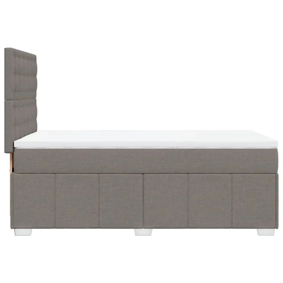 Sommier à lattes de lit avec matelas Taupe 90x190 cm Tissu - 7