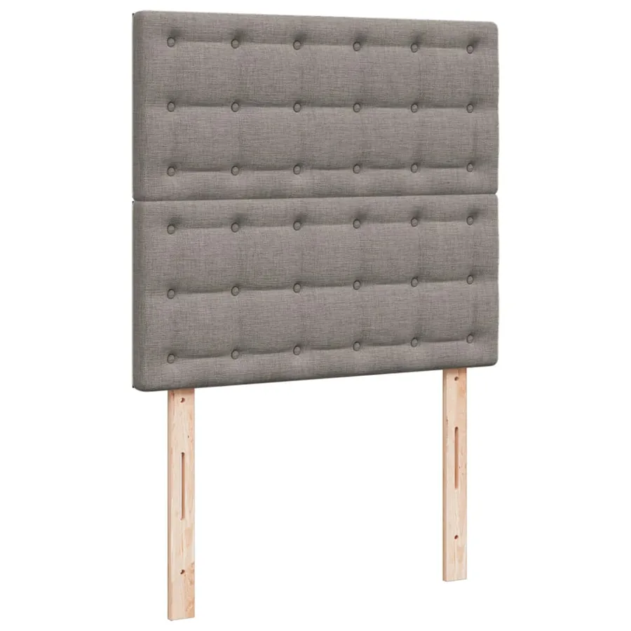 Sommier à lattes de lit avec matelas Taupe 90x190 cm Tissu - 9