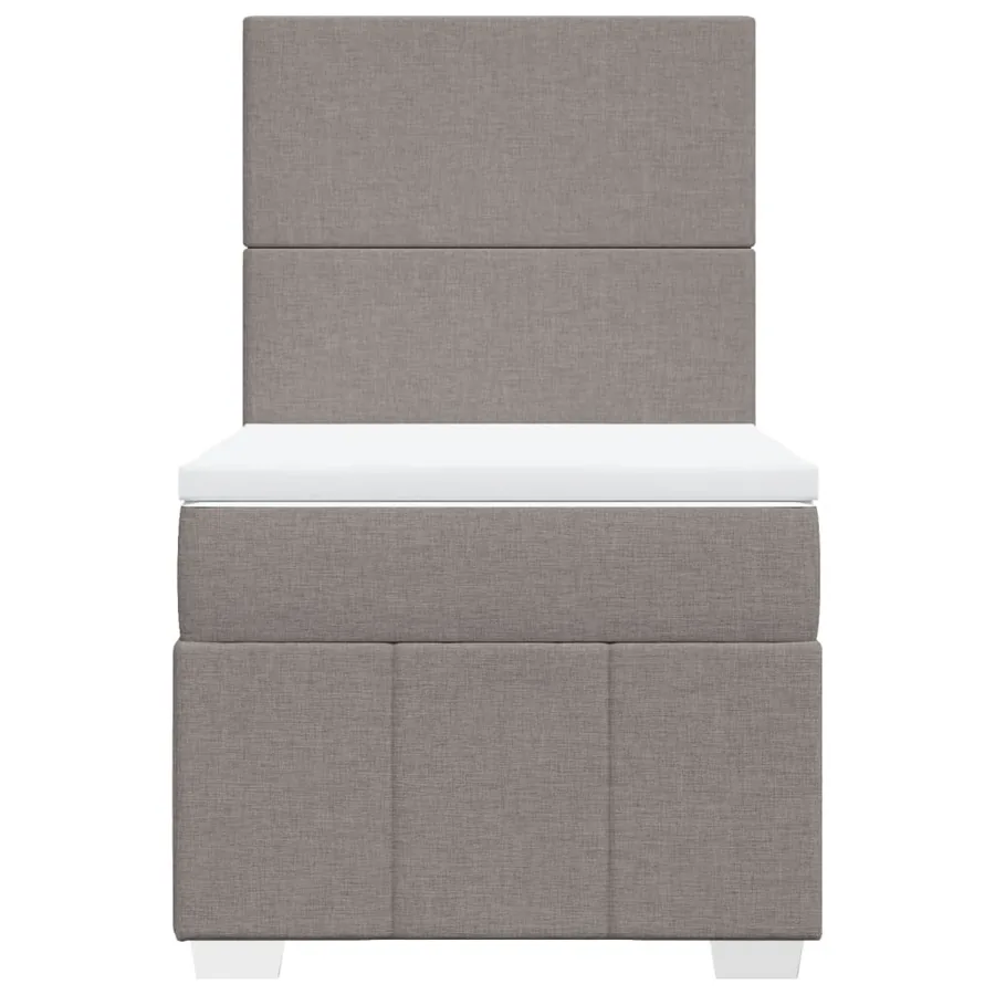 Sommier à lattes de lit avec matelas Taupe 90x190 cm Tissu - 6