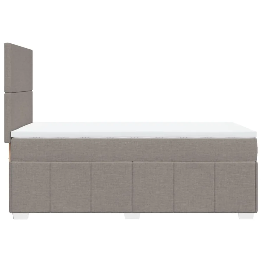Sommier à lattes de lit avec matelas Taupe 90x190 cm Tissu - 7