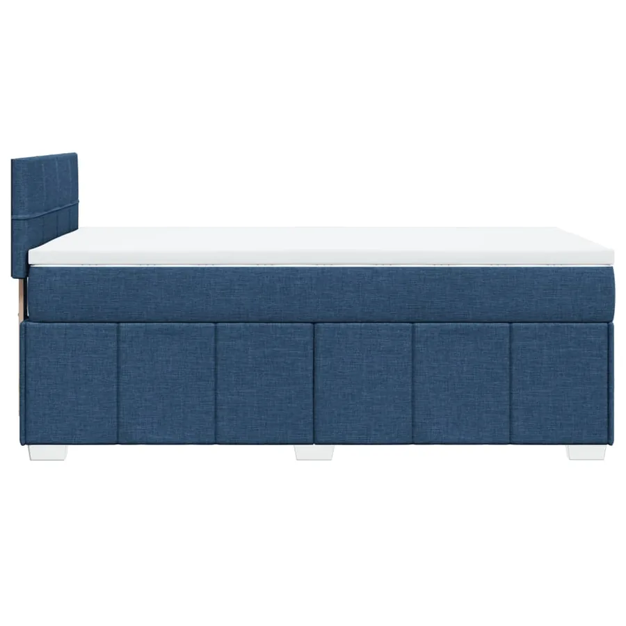 Sommier à lattes de lit avec matelas Bleu 100x200 cm Tissu - 5