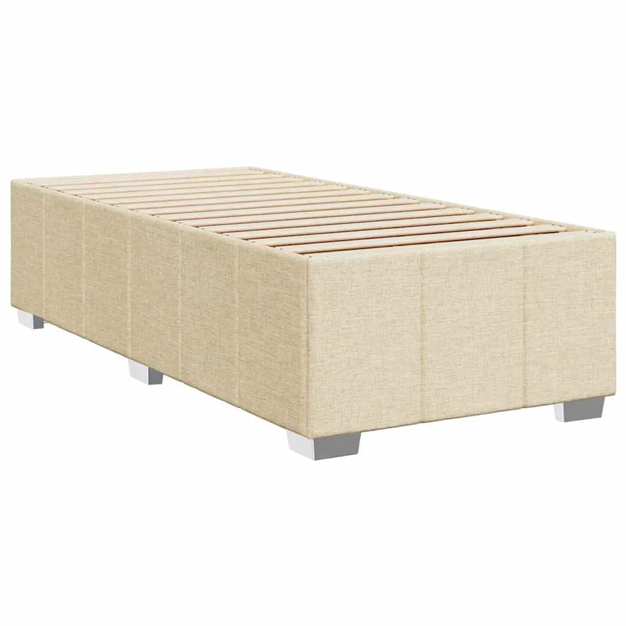 Sommier à lattes de lit avec matelas Crème 80x200 cm Tissu - 10
