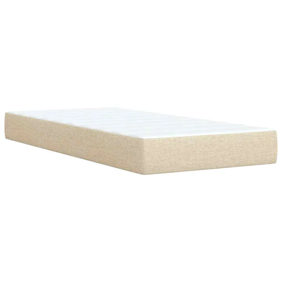 Sommier à lattes de lit avec matelas Crème 80x200 cm Tissu - 11