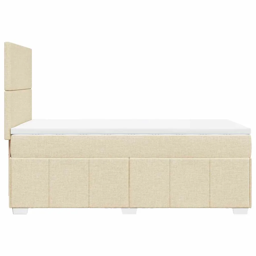 Sommier à lattes de lit avec matelas Crème 80x200 cm Tissu - 7