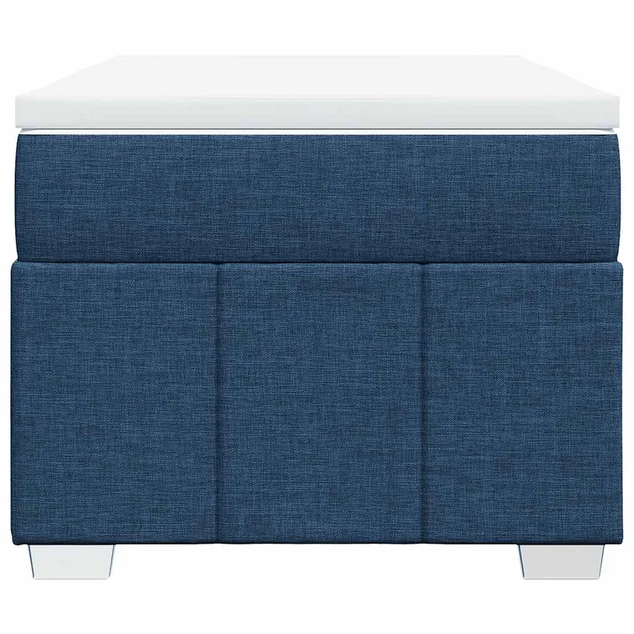 Sommier à lattes de lit avec matelas Bleu 100x200 cm Tissu - 4