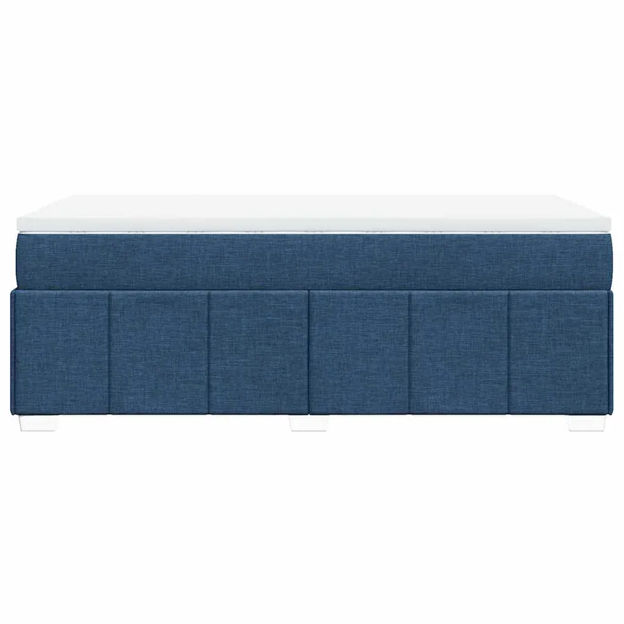 Sommier à lattes de lit avec matelas Bleu 100x200 cm Tissu - 8