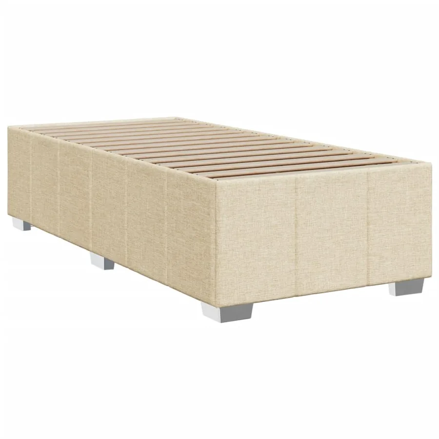 Cadre de lit sans matelas crème 80x200 cm tissu - 3