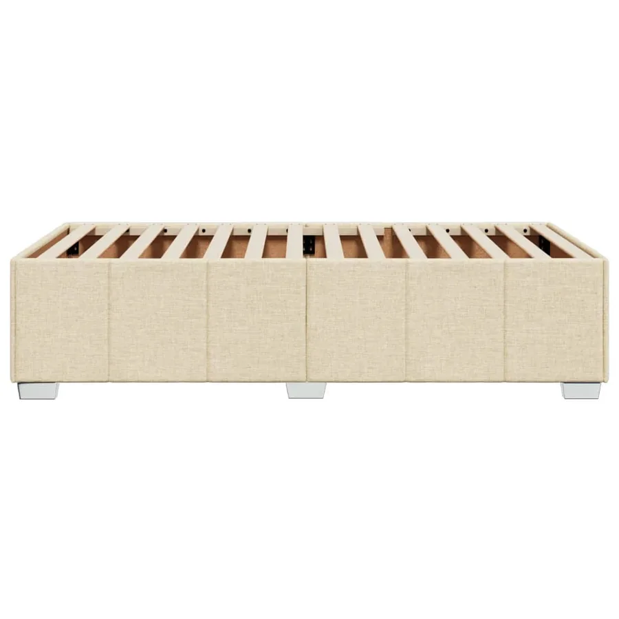 Cadre de lit sans matelas crème 80x200 cm tissu - 5