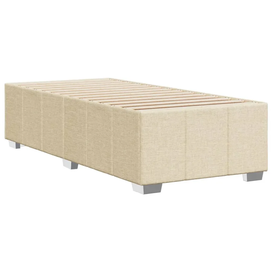 Cadre de lit sans matelas crème 80x200 cm tissu - 6