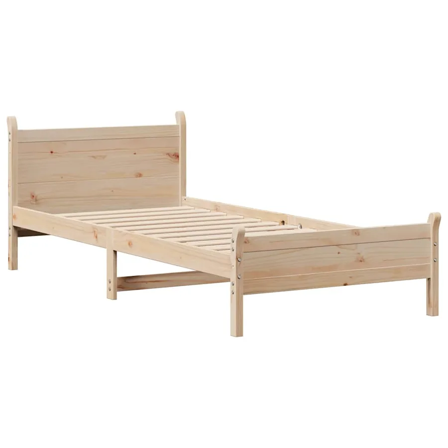 Cadre de lit sans matelas 90x200 cm bois de pin massif - 5