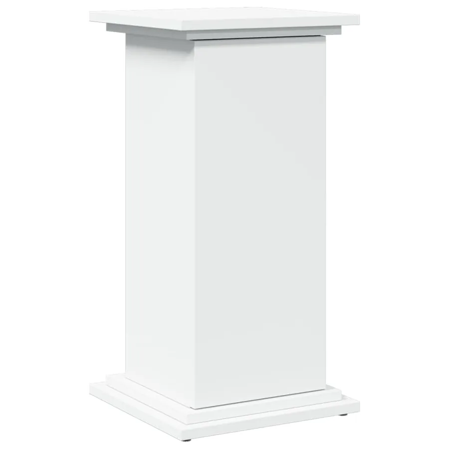 Piédestal avec rangement blanc 31x30x60 cm bois d'ingénierie - 2