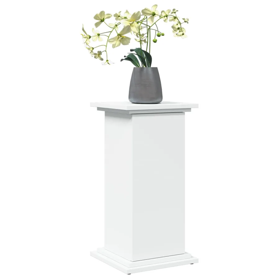 Piédestal avec rangement blanc 31x30x60 cm bois d'ingénierie - 3