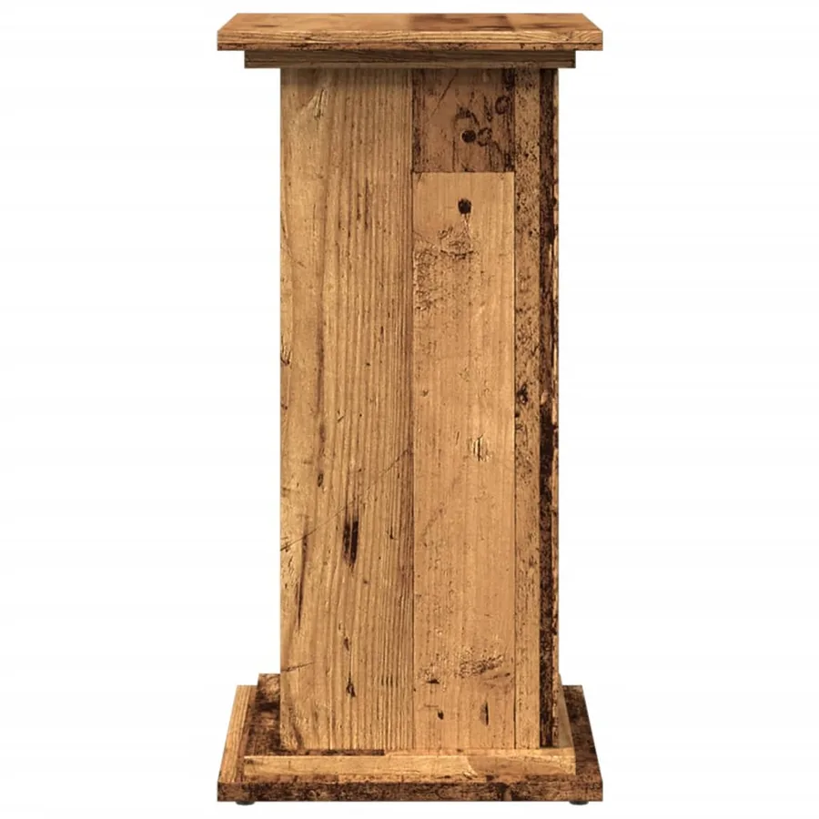 Piédestal avec rangement vieux bois bois d'ingénierie - 7