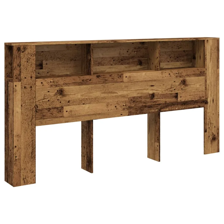 Armoire de tête de lit vieux bois 200x18,5x102,5 cm - 2