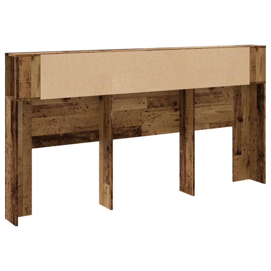 Armoire de tête de lit vieux bois 200x18,5x102,5 cm - 6