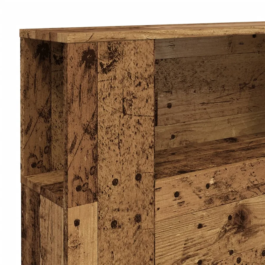 Armoire de tête de lit vieux bois 200x18,5x102,5 cm - 7