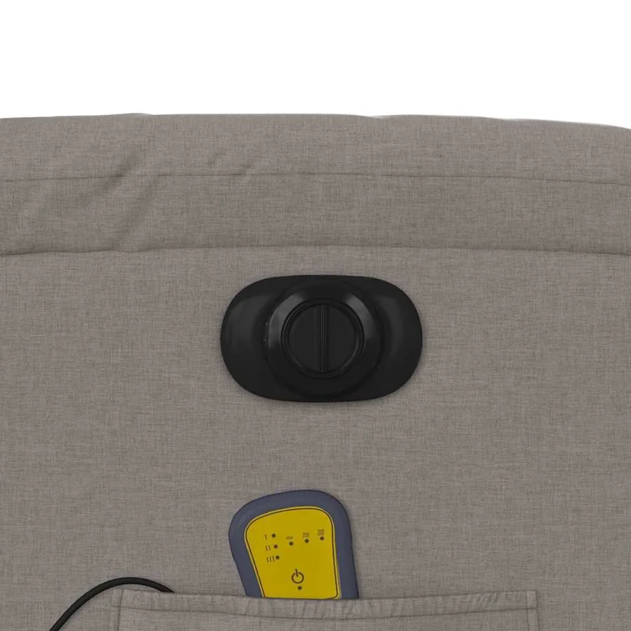 Fauteuil inclinable de massage électrique Taupe Tissu - 13