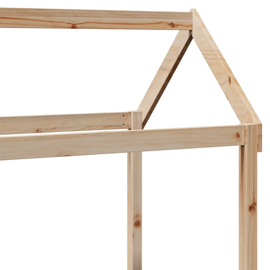 Lit de jour avec toit sans matelas 80x200 cm bois massif - 9