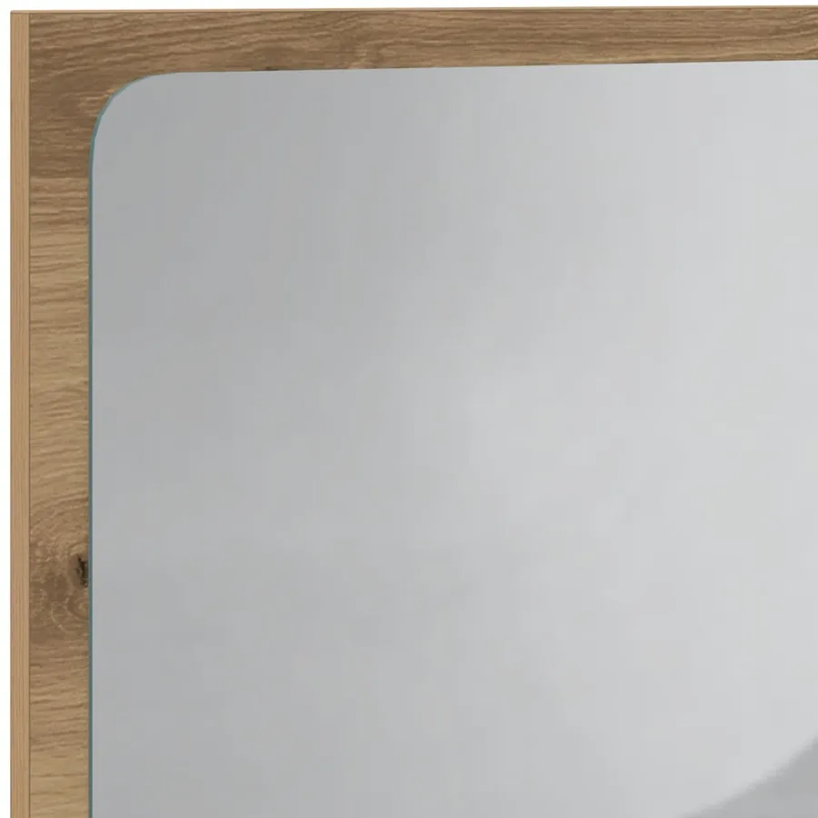Miroir de salle de bain avec lumière LED chêne artisanal - 9