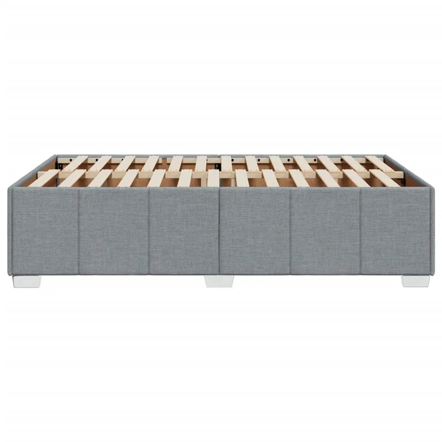 Cadre de lit sans matelas gris clair 120x190 cm tissu - 5