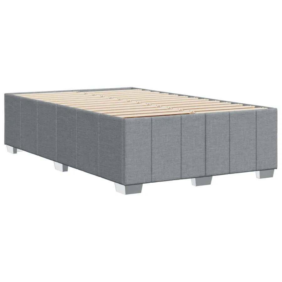 Cadre de lit sans matelas gris clair 120x190 cm tissu - 6