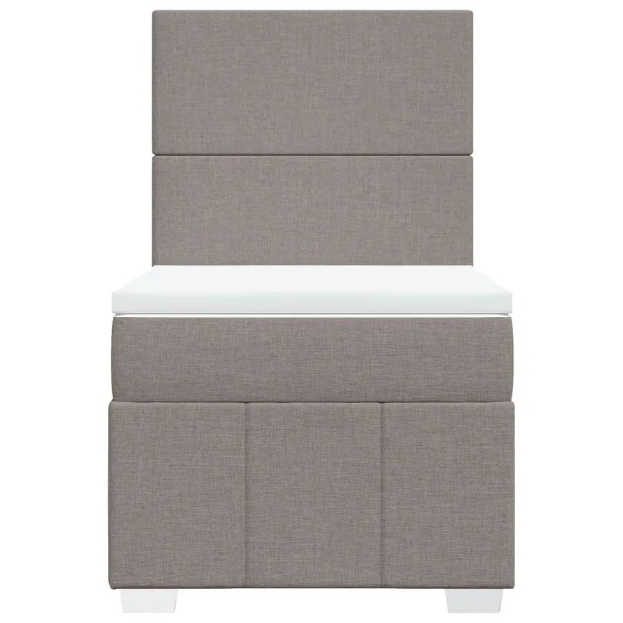 Sommier à lattes de lit avec matelas Taupe 100x200 cm Tissu - 6