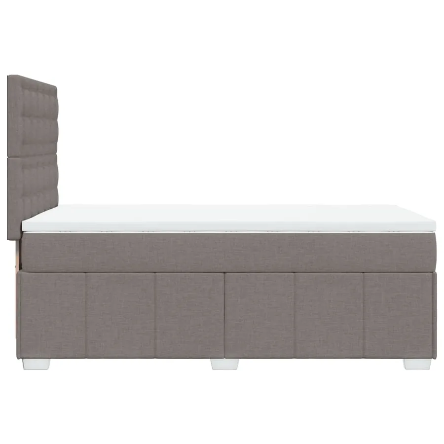 Sommier à lattes de lit avec matelas Taupe 100x200 cm Tissu - 7