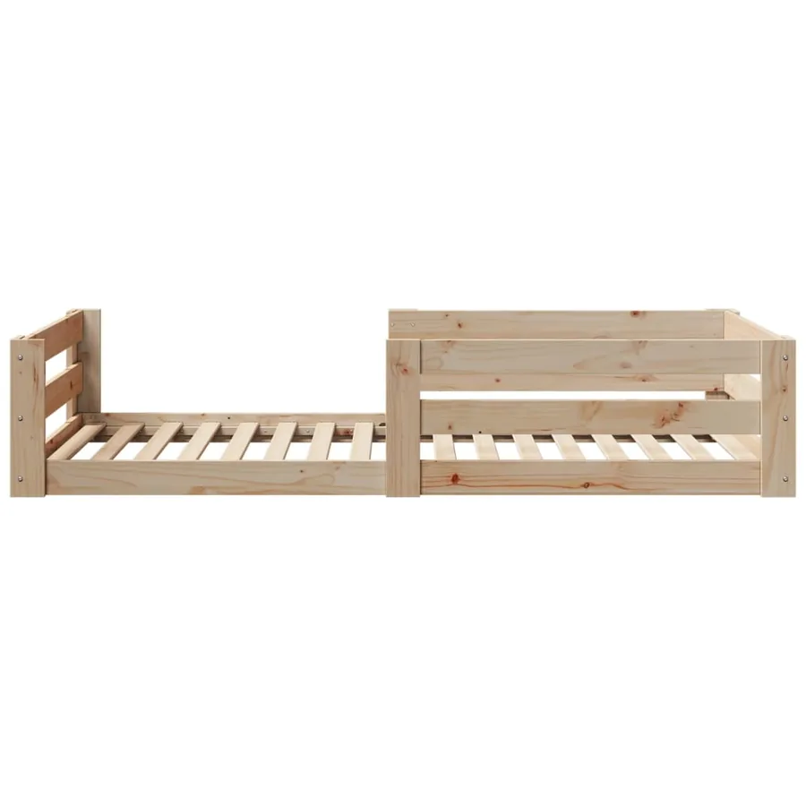 Cadre de lit sans matelas 100x200 cm bois massif de pin - 5