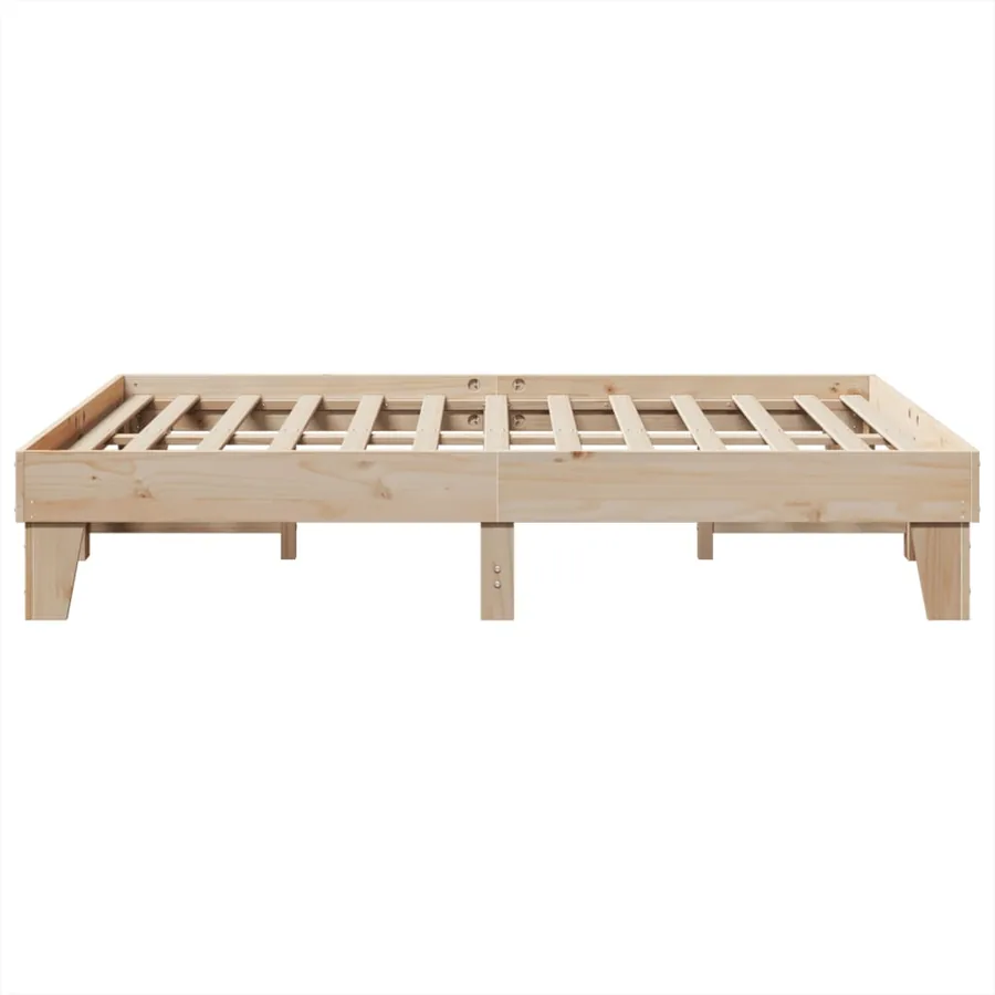Cadre de lit sans matelas 140x200 cm bois massif de pin - 5