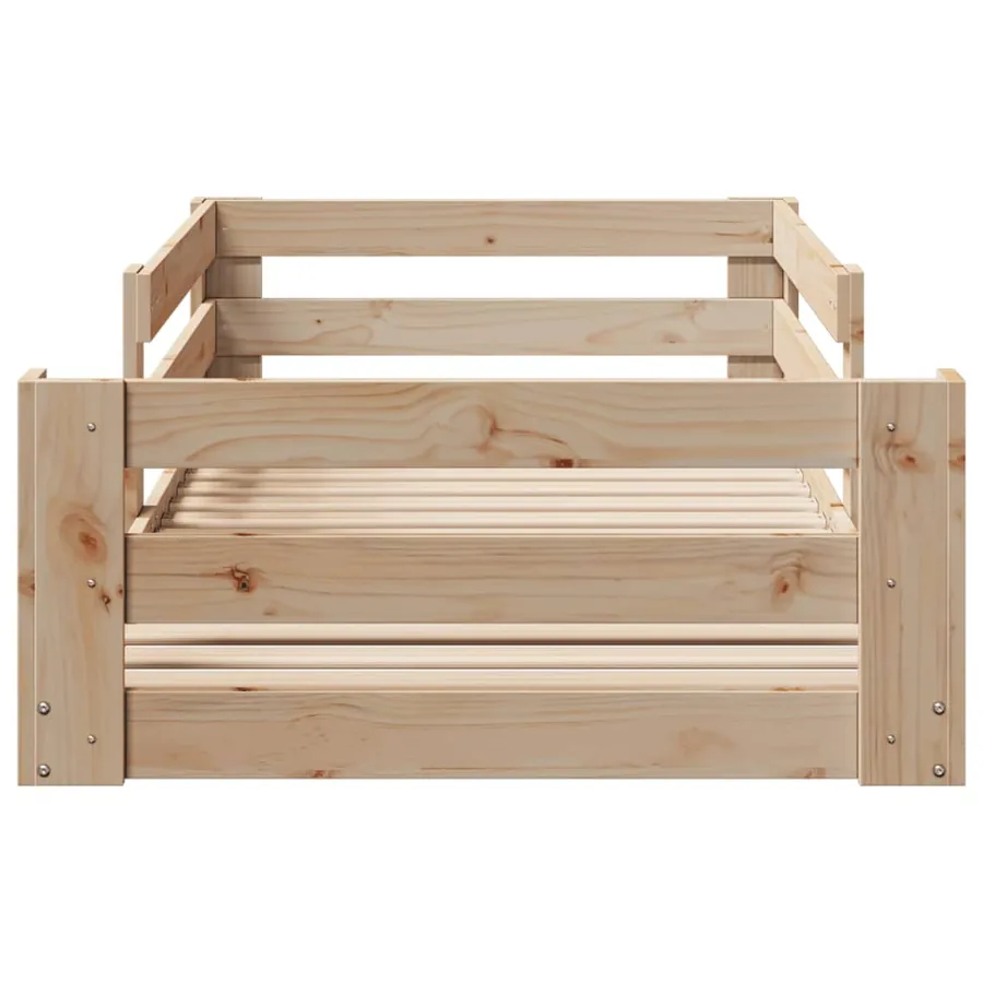 Cadre de lit sans matelas 80x200 cm bois massif de pin - 4
