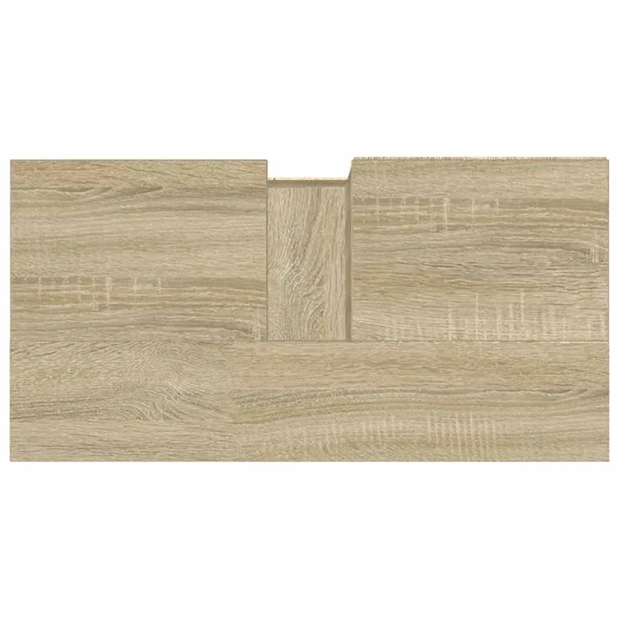 Armoire salle de bain chêne sonoma 65x33x60 cm - 6