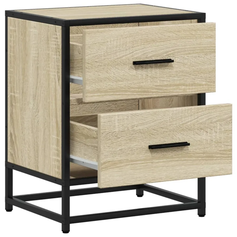 Tables de chevet 2 pcs chêne sonoma 40x31x50 cm bois ingénierie - 9