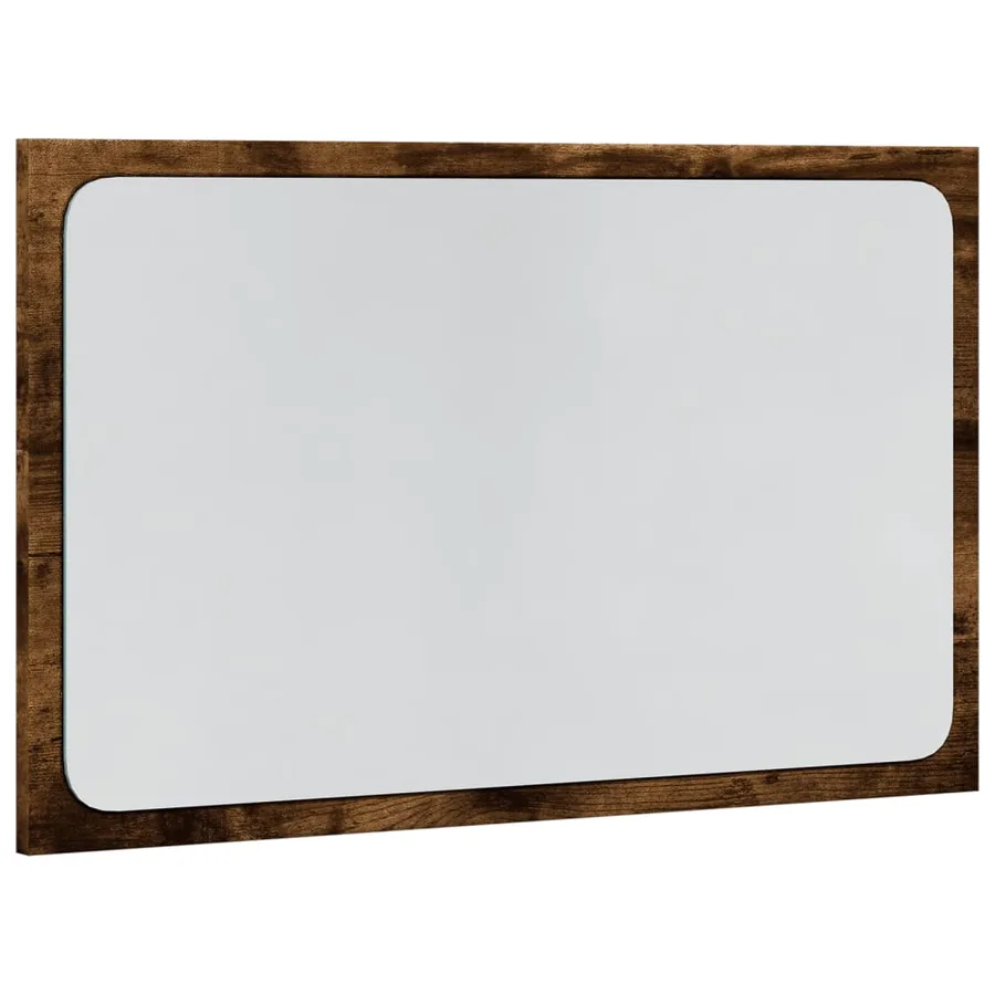 Miroir de salle de bain à LED chêne sonoma bois d'ingénierie - 3